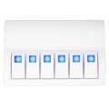 6 Gang Rocker Circuit Breaker Switch Panel with LED Indicator